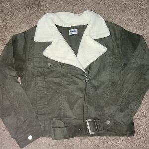 NWT junior's corduroy aviator jacket